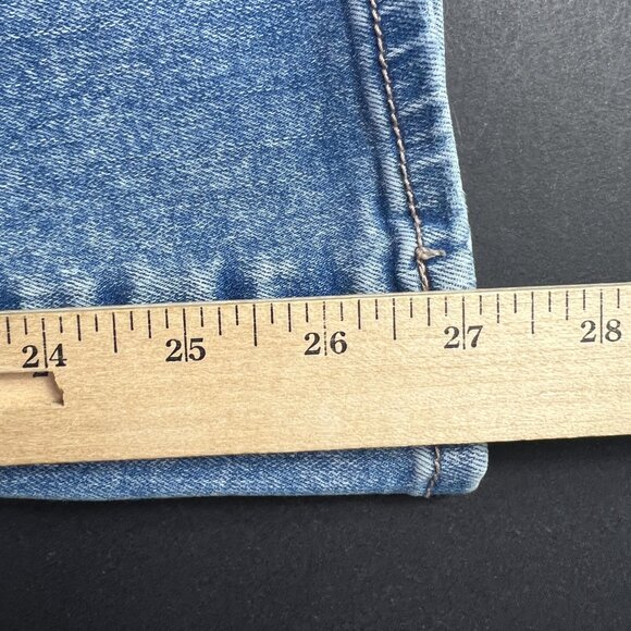 American Eagle Jeans Women's 32x27* Super High Rise Flare Blue Denim Tag 14 S - Picture 12 of 16